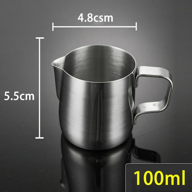 100/350/600ml Milk Jugs Fashion Stainless Steel Milk Craft Milk Frothing Pitcher Coffee Latte Frothing Art Jug Pitcher Mug Cup Beauty World Shop