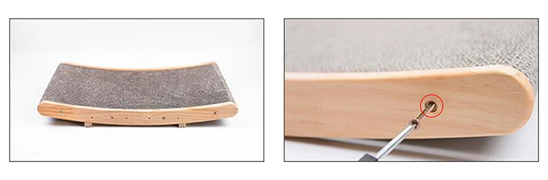 Cat Scratcher Board Wooden Frame Medium Cat Scratching Bed 3 In 1 Scratching Post Anti-Scratch Toys Claw Couch Scraper For Cats
