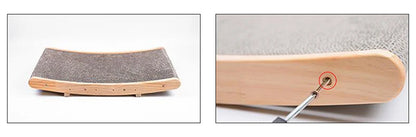 Cat Scratcher Board Wooden Frame Medium Cat Scratching Bed 3 In 1 Scratching Post Anti-Scratch Toys Claw Couch Scraper For Cats