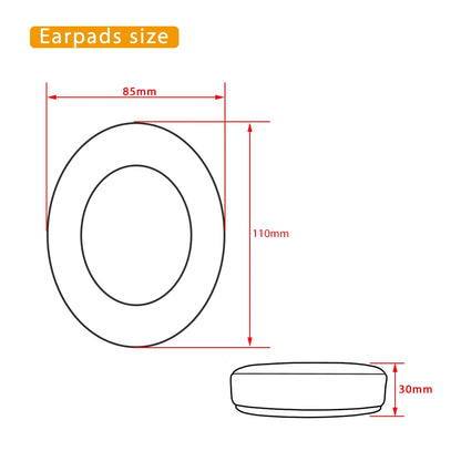 NullMini Replacement Earpads for HyperX Cloud 1/2, Alpha, Silver, Core, Revolver Headphones Headband Ear Cushion