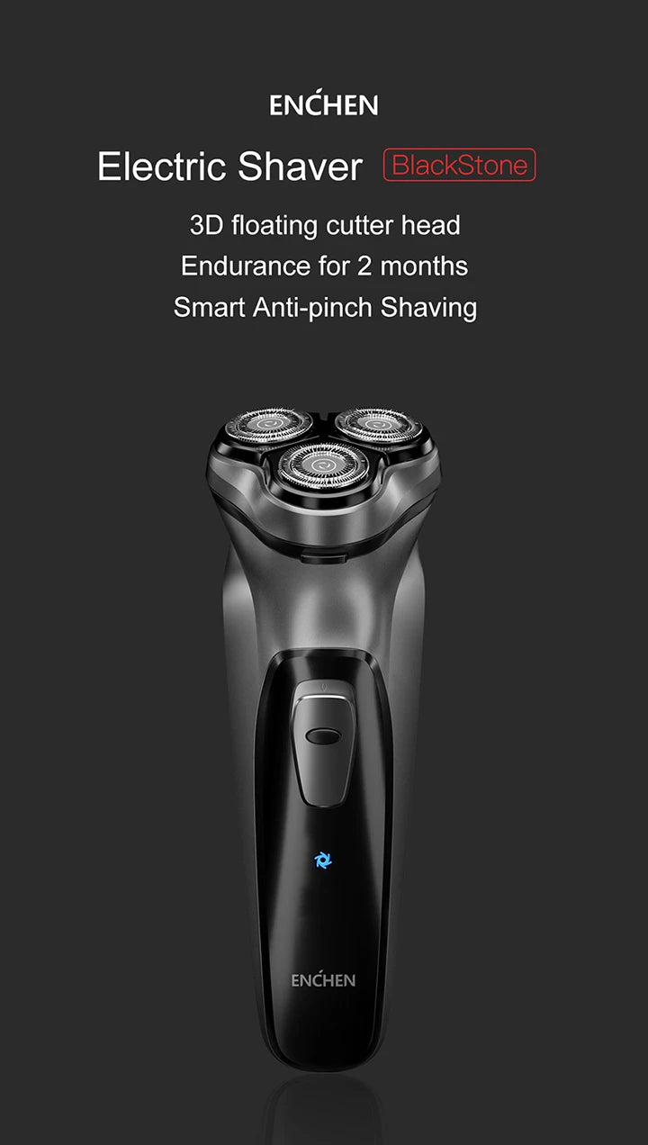 ENCHEN BlackStone Electric Shaver Razor Men Type-C Rechargeable Shaving Beard Machine Intelligent Control Travel Lock 100% New