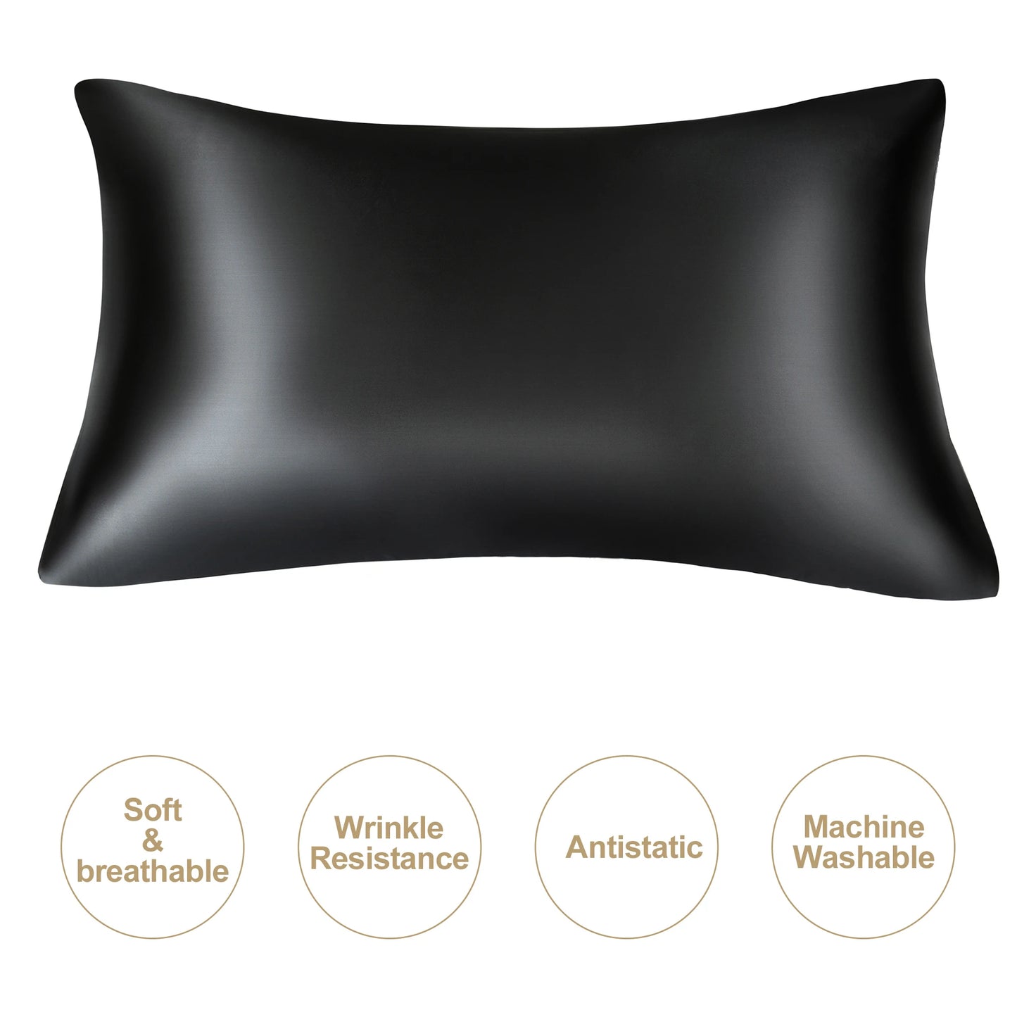 JuwenSilk silky stain pillowcase silky pillowcase natural silk pillowcase mulberry silk pillow case standard queen k Beauty World Shop