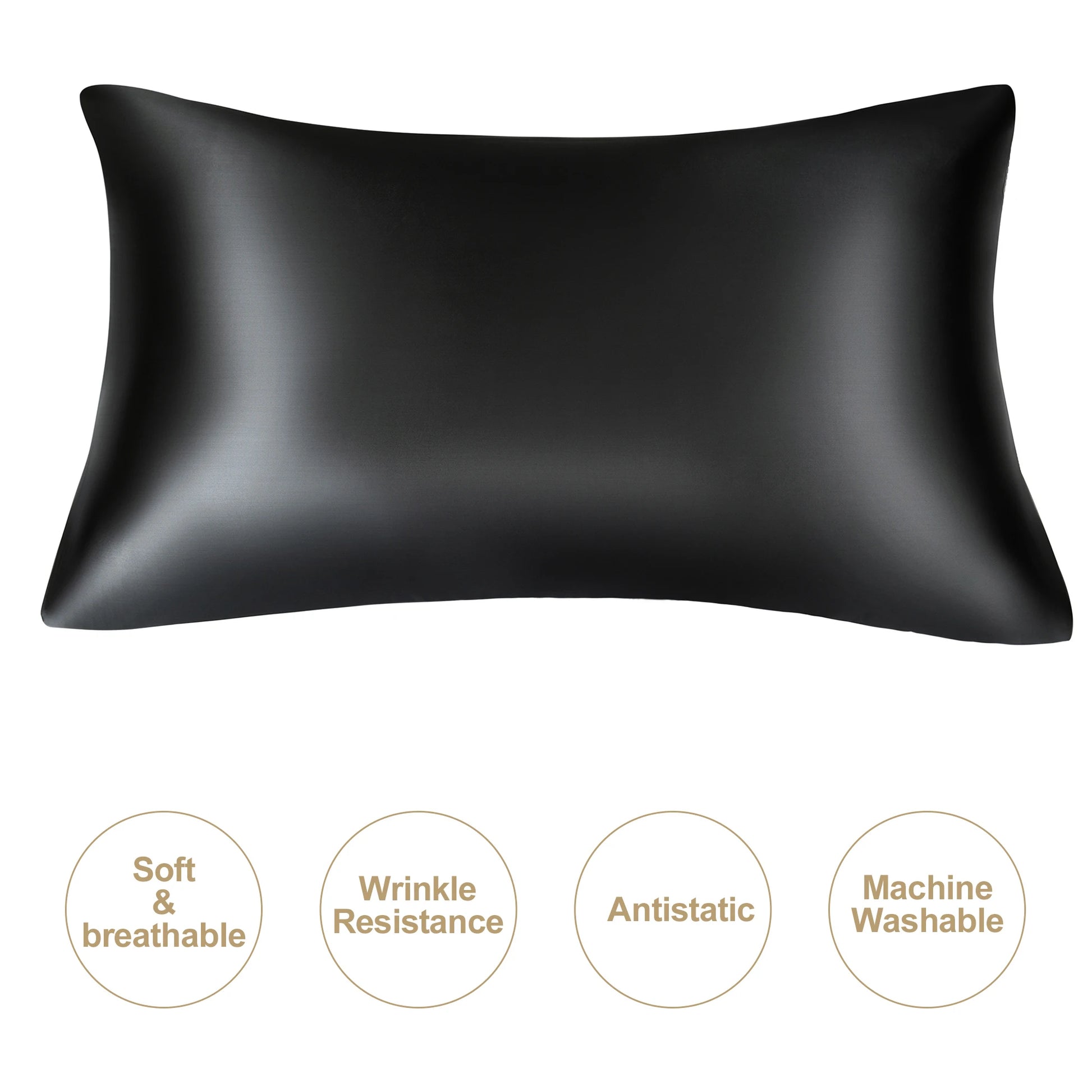 JuwenSilk silky stain pillowcase silky pillowcase natural silk pillowcase mulberry silk pillow case standard queen k Beauty World Shop