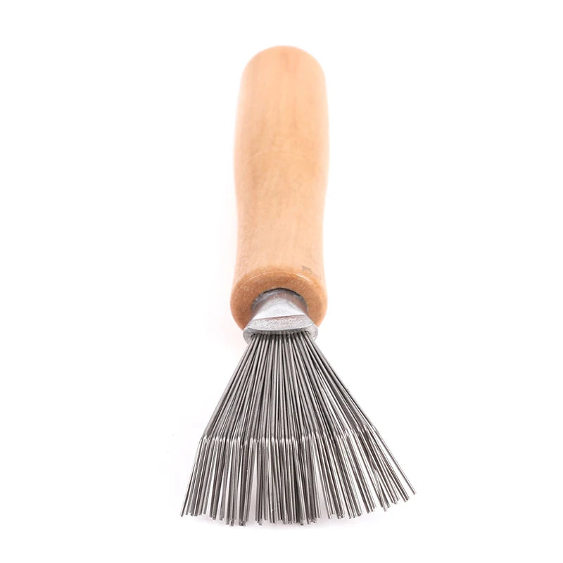 1PCS Wooden Comb Cleaner Delicate Cleaning Removable Hair Brush Comb Cleaner Tool Handle Embeded Tool Beauty World Shop