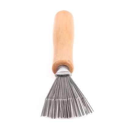 1PCS Wooden Comb Cleaner Delicate Cleaning Removable Hair Brush Comb Cleaner Tool Handle Embeded Tool Beauty World Shop