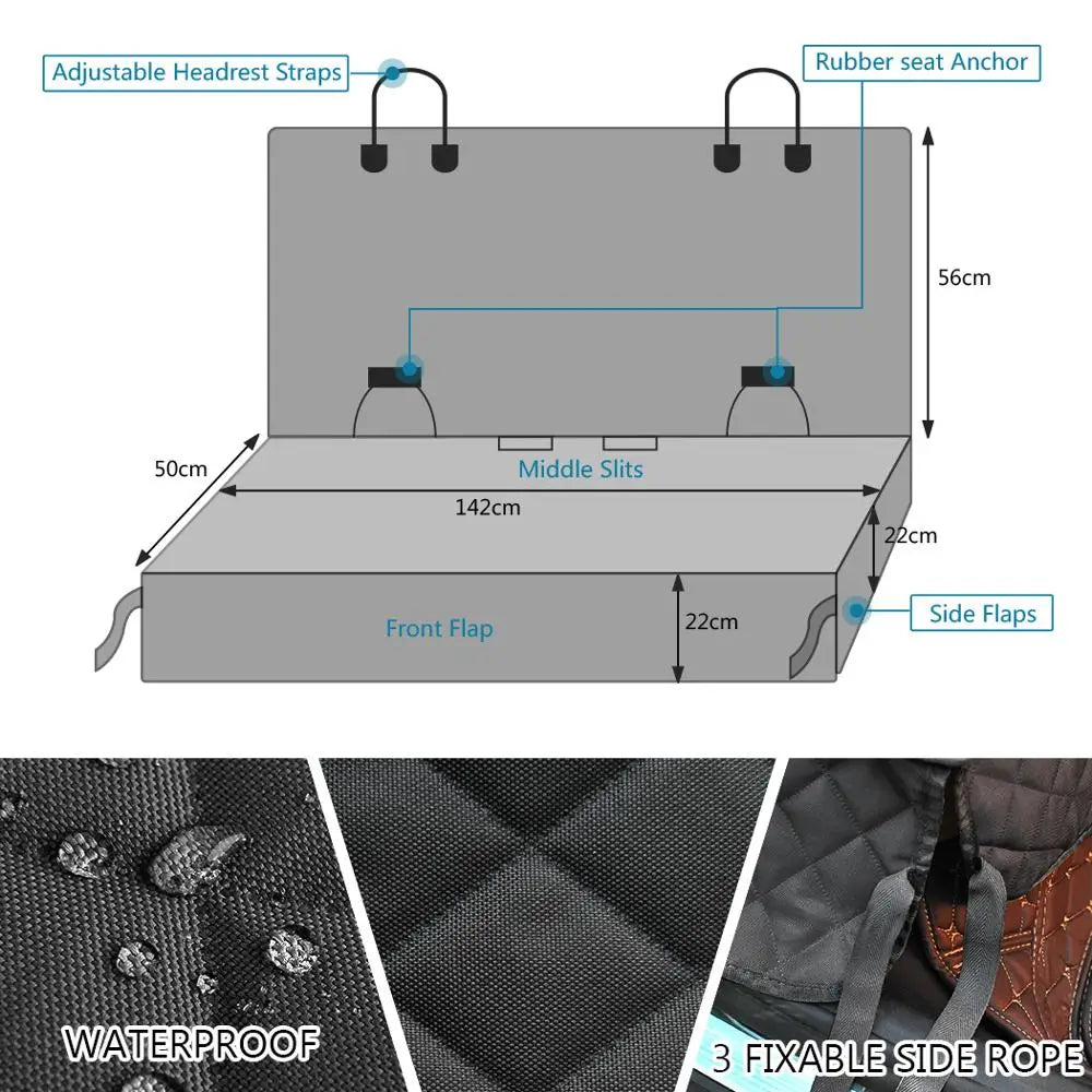 Dog Car Seat Cover Pet Travel Carrier Mattress Waterproof Dog Car Seat Protector With Middle Seat Armrest For Dogs Beauty World Shop