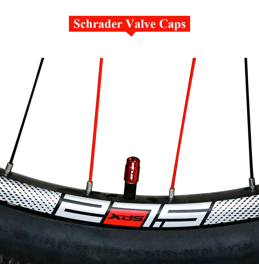 2pcs GUB Aluminum CNC Bicycle Tire Valve Cap MTB Road Bike Tube Tyre Gas Nozzle Cover for AV FV Schrader Presta Valve Dustproof Beauty World Shop