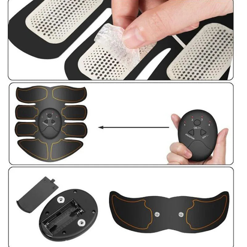 Electric Muscle Stimulator EMS Wireless Buttocks Hip Trainer Abdominal ABS Stimulator Fitness Body Slimming Massager Beauty World Shop