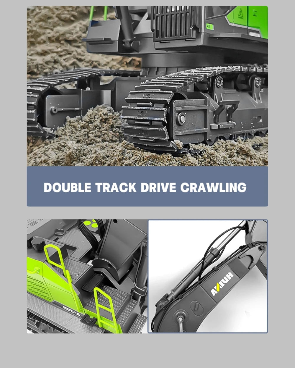 1/14 HUINA 1593 582 RC Excavator Dumper Truck crawler Alloy Tractor Loader 2.4G Radio Controlled Car Engineering toy for boy Beauty World Shop