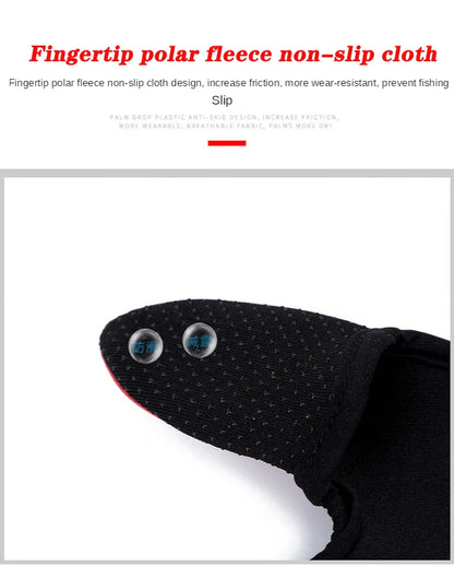 Fishing Gloves 2 Fingers Protector Breathable Anti-Slip Anti-Cut Fishing Gloves Carp Outdoor Fishing Tackle Accessories Supplies Beauty World Shop
