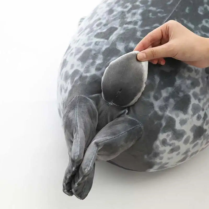 Angry Blob Seal Pillow Chubby 3D Novelty Sea Lion Doll Plush Stuffed Toy Baby Sleeping Throw Pillow Gifts for Kids Girls Beauty World Shop