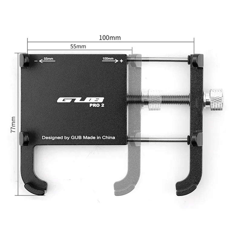 GUB Aluminum Bicycle Phone Holder Metal Bike Cell Mobile iPhone Stand for Motorcycle Scooter Handlebar Bike Headsets Stem Mount Beauty World Shop