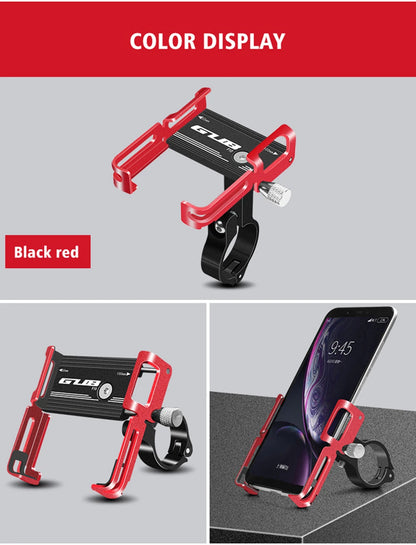 GUB Aluminum Bicycle Phone Holder Metal Bike Cell Mobile iPhone Stand for Motorcycle Scooter Handlebar Bike Headsets Stem Mount Beauty World Shop