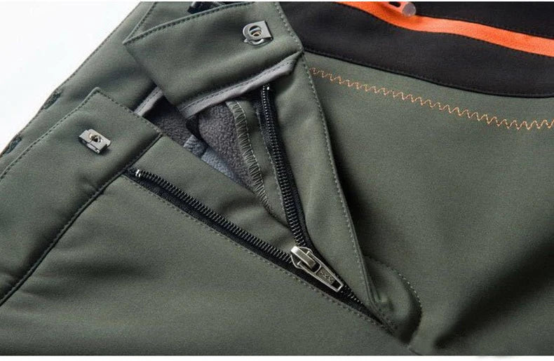 LNGXO Thick Warm Fleece Hiking Pants Men Winter Waterproof Windproof Outdoor Soft Shell Rain Trousers Trekking Camping Ski Pants Beauty World Shop