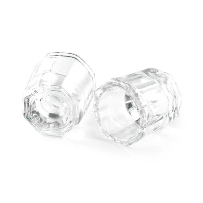 1pcs Nail Crystal Glass Nail Cup Acrylic Liquid Dappen Dish Clear Bowl Nail Powder Holder Container Equipment  Tools Beauty World Shop