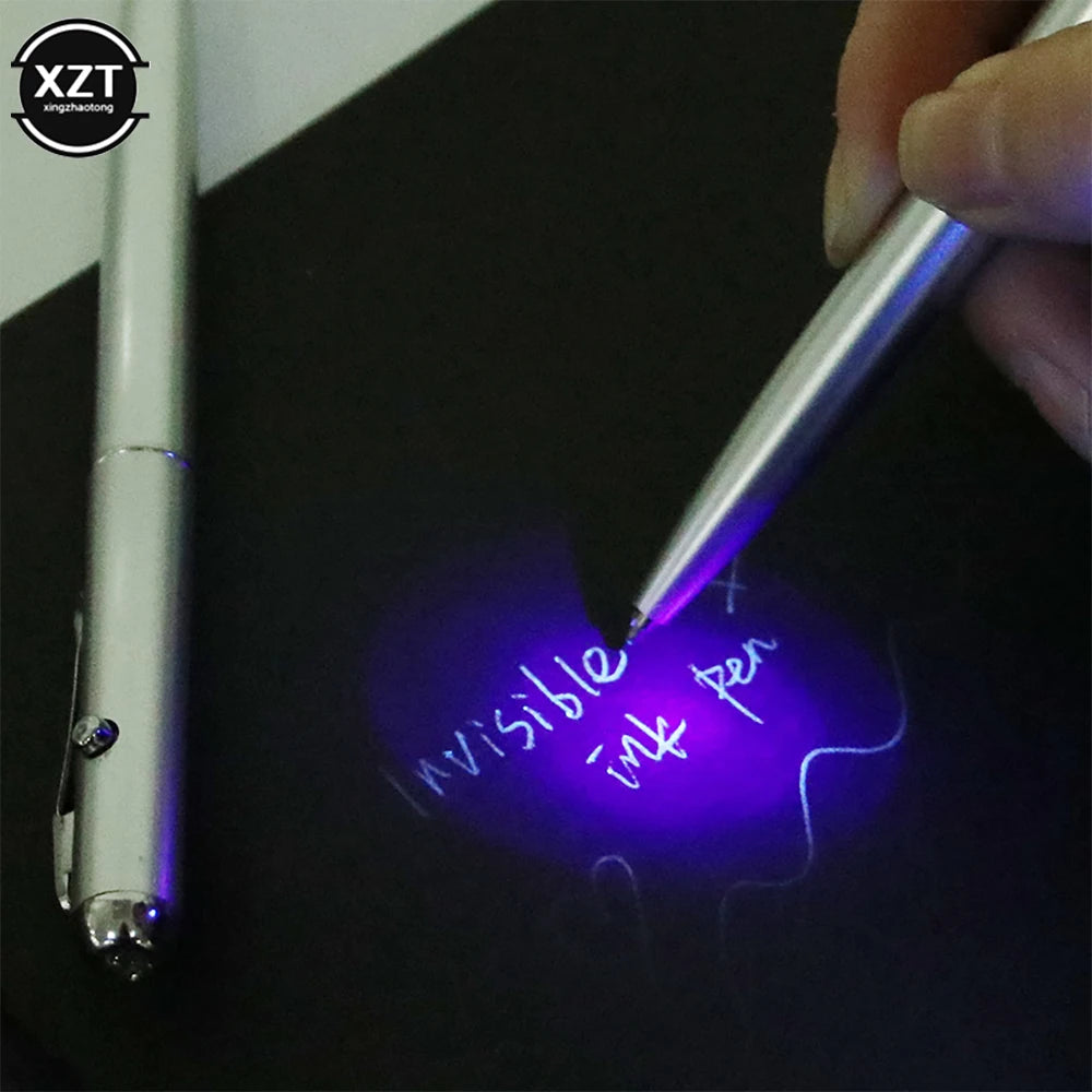 Invisible Ink Pen With Uv Light Hidden Handwriting Novelty Ballpoint Pens Office School Supplies Magic Secret Ballpoint pen Beauty World Shop