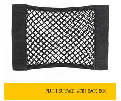 Car Trunk Mesh Organizer Car Tail Storage Net Seat Back Pocket Universal Trunk Bag Auto Magic Tape Network Interior Accessories Beauty World Shop
