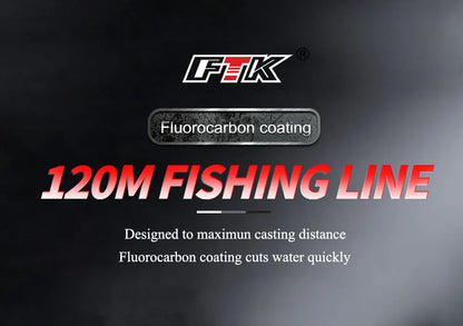 120M Fluorocarbon Coating Fishing Line 0.20mm-0.60mm 7.15LB-45LB Carbon Fiber Leader Line Fishing Lure Wire Sinking Line Japan Beauty World Shop