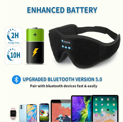 Mask For Sleep Headphones Bluetooth 3D Eye Mask Music Play Sleeping Headphones with Built-in HD Speaker Beauty World Shop