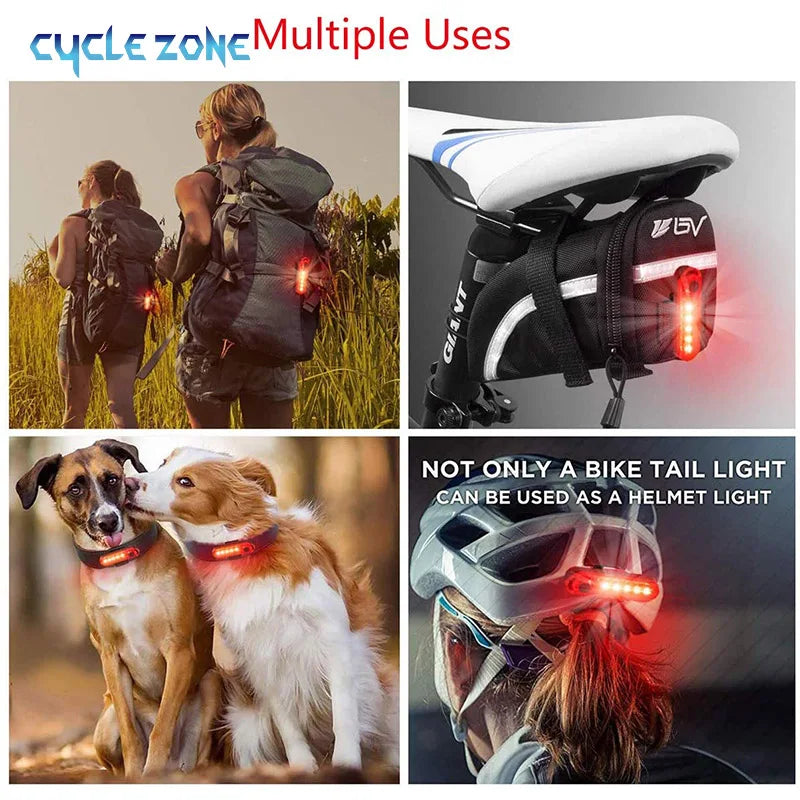 Bicycle Rear Lights USB Rechargeable Bike Tail Light Cycling Taillights Flashing 4 Modes for Night Riding Bike Light Back Lamp Beauty World Shop