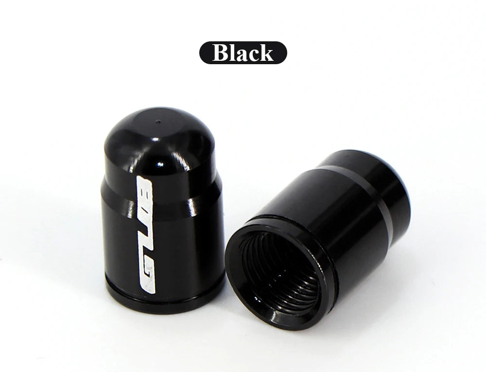 2pcs GUB Aluminum CNC Bicycle Tire Valve Cap MTB Road Bike Tube Tyre Gas Nozzle Cover for AV FV Schrader Presta Valve Dustproof Beauty World Shop