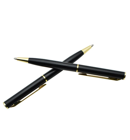 Mini Rotating Pocket-size Ballpoint Pen Metal Material 0.7mm Black Blue Ink Refill Ballpen Office School Supplies Stationery Beauty World Shop