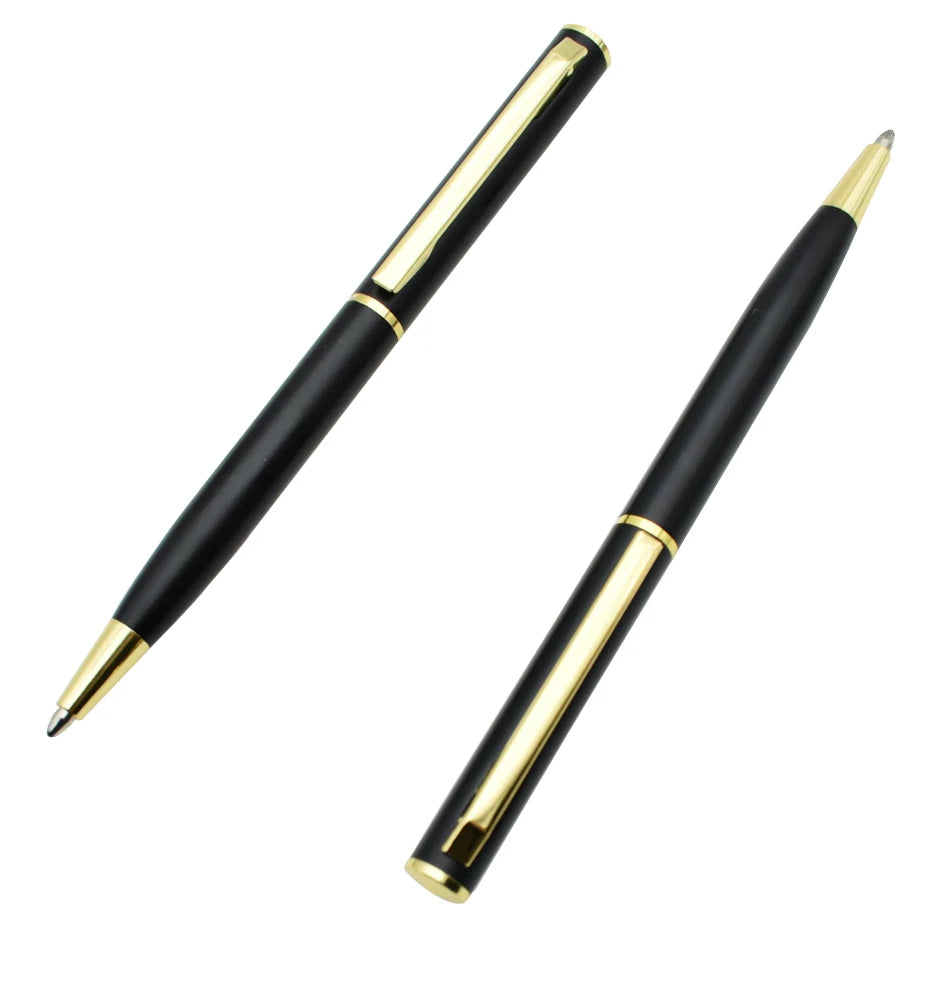 Mini Rotating Pocket-size Ballpoint Pen Metal Material 0.7mm Black Blue Ink Refill Ballpen Office School Supplies Stationery Beauty World Shop