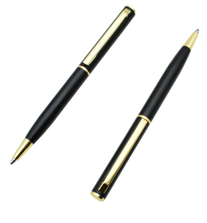 Mini Rotating Pocket-size Ballpoint Pen Metal Material 0.7mm Black Blue Ink Refill Ballpen Office School Supplies Stationery Beauty World Shop