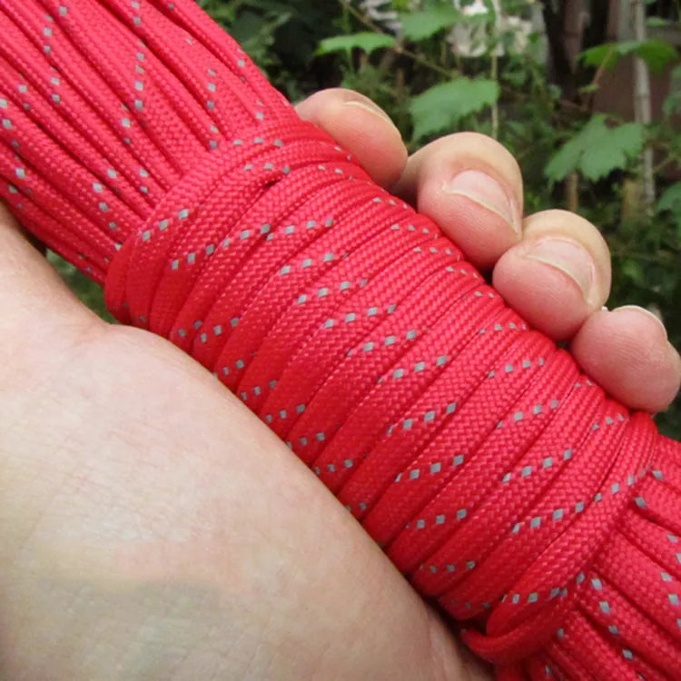 Reflective Paracord Military 7 Strand 4mm 550 Tactical Parachute Cord Camping Tent Lanyard DIY Bracelet Weaving Rope Beauty World Shop