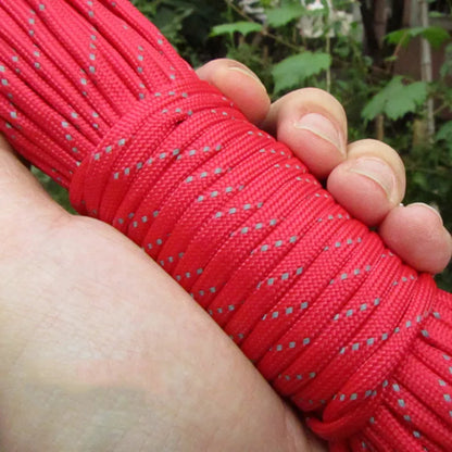 Reflective Paracord Military 7 Strand 4mm 550 Tactical Parachute Cord Camping Tent Lanyard DIY Bracelet Weaving Rope Beauty World Shop