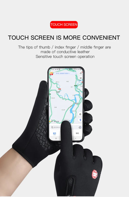 Winter Ski Gloves Men Bike Cycling Gloves Windproof Cold Proof Full Finger Outdoor Waterproof Bicycle Motorcycle Riding Mitten Beauty World Shop