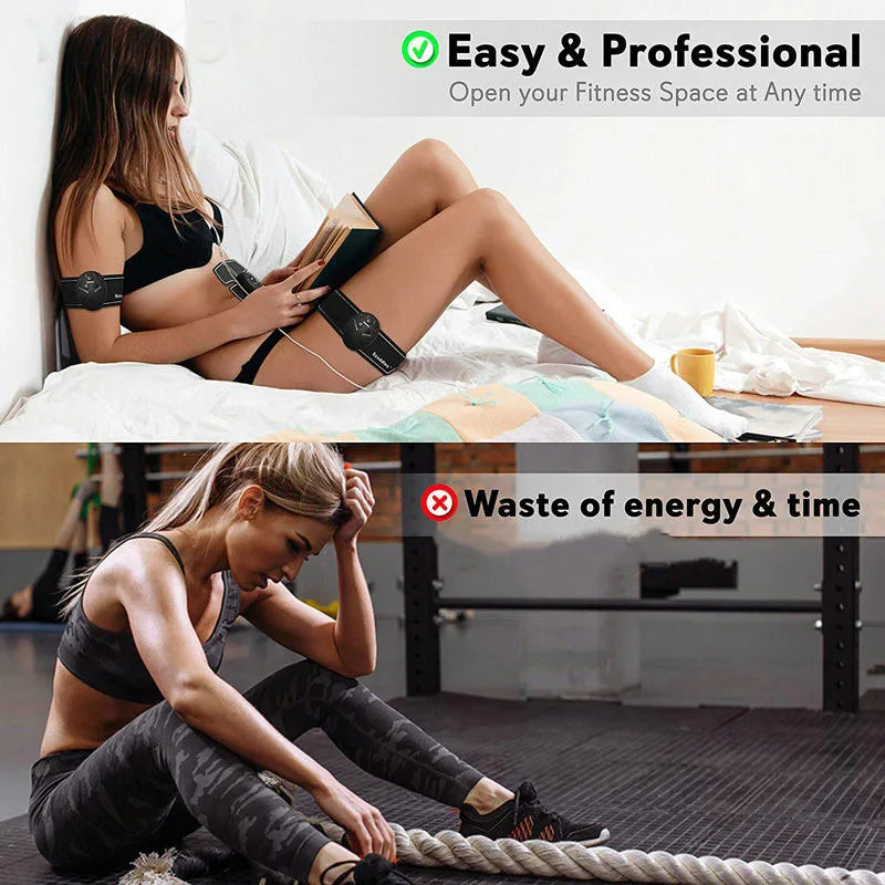 Electric Muscle Stimulator EMS Wireless Buttocks Hip Trainer Abdominal ABS Stimulator Fitness Body Slimming Massager Beauty World Shop