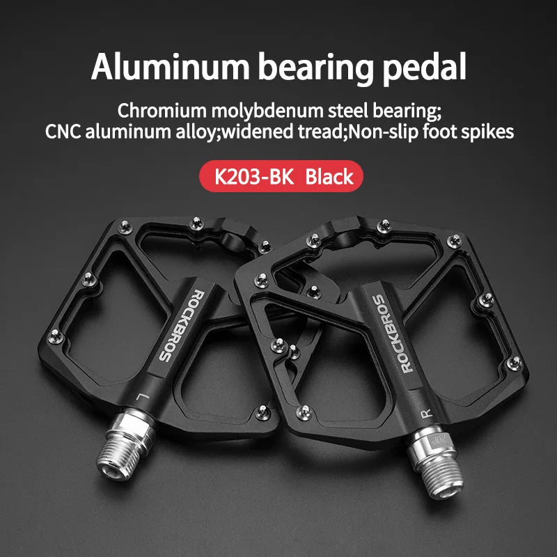 ROCKBROS MTB Cycling Ultralight Pedal Bike Bicycle Sealed DU Bearing Pedals Aluminum Alloy CRMO Non-slip Cleat Bike Part Pedals Beauty World Shop