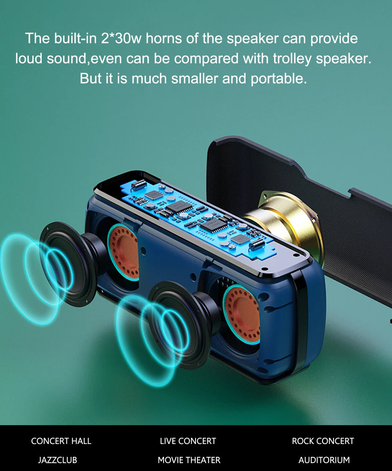 XDOBO X8 Portable 60W Bluetooth-Compatible Speakers 6600mAh Wireless Bass With Subwoofer Sound Box IPX5 Waterproof TWS Boombox