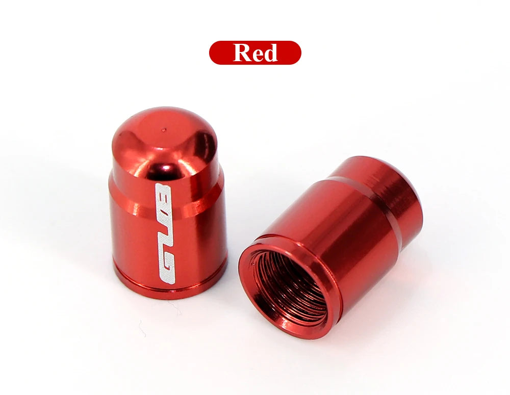 2pcs GUB Aluminum CNC Bicycle Tire Valve Cap MTB Road Bike Tube Tyre Gas Nozzle Cover for AV FV Schrader Presta Valve Dustproof Beauty World Shop