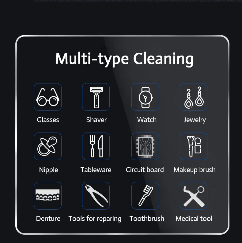 Digital Ultrasonic Cleaner Bath For Jewelry Parts Glasses Manicure Stones Cutters Dental Razor Ultrasound Cleaner Machine Beauty World Shop