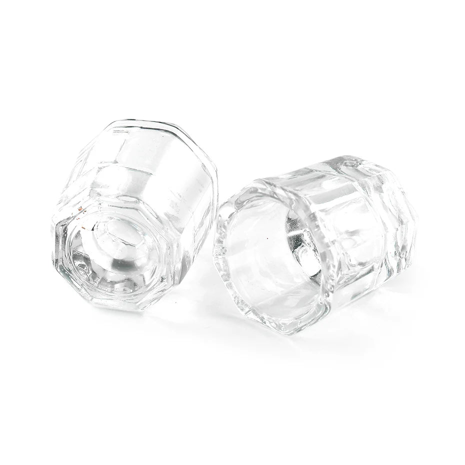 1pcs Nail Crystal Glass Nail Cup Acrylic Liquid Dappen Dish Clear Bowl Nail Powder Holder Container Equipment  Tools Beauty World Shop