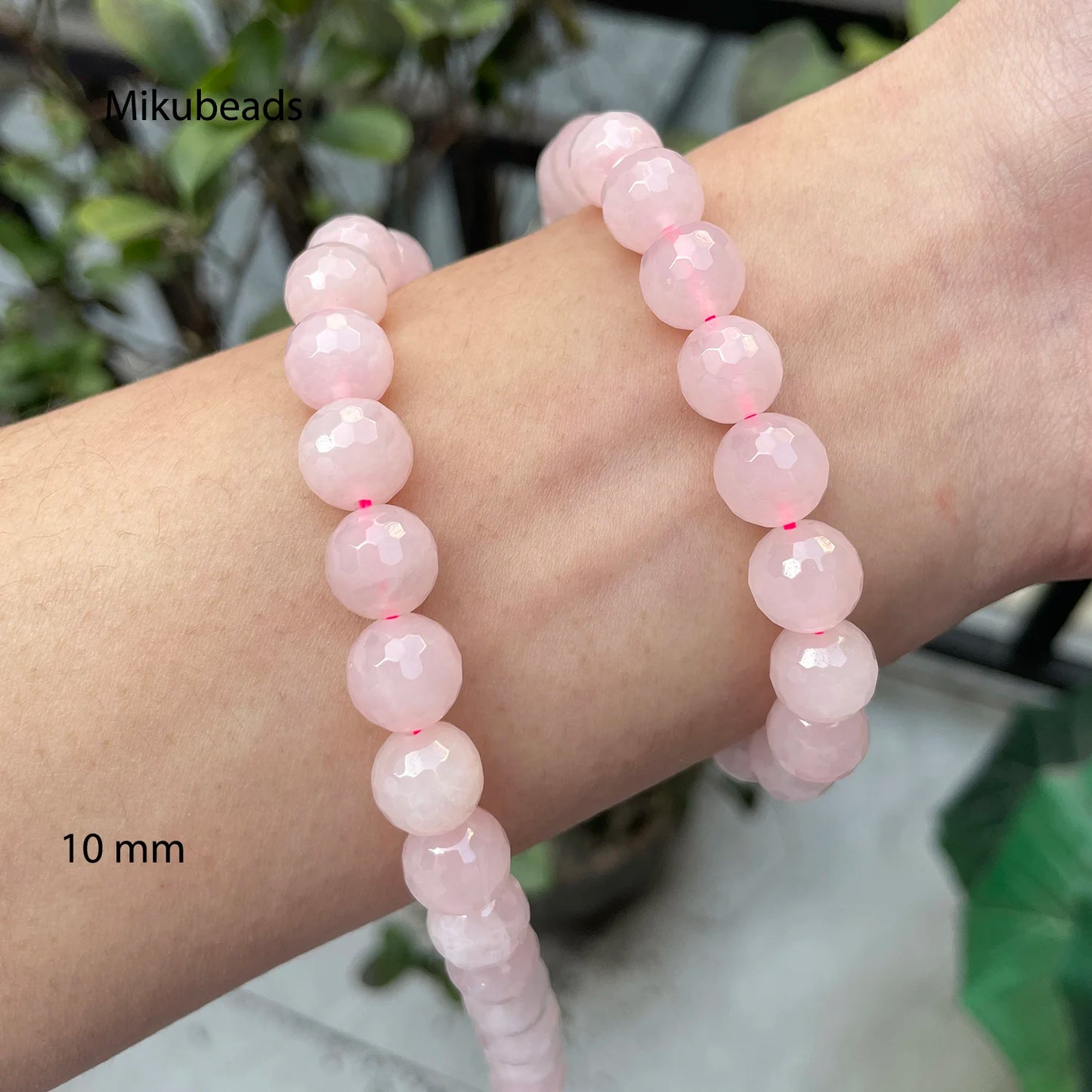 Wholesale Natural 8mm Rose Pink Quartz Crystal Faceted Round Stone Loose Beads For Jewelry Making DIY Necklace Strand 15'' Beauty World Shop