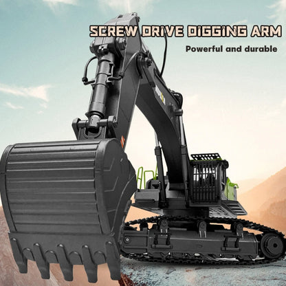 1/14 HUINA 1593 582 RC Excavator Dumper Truck crawler Alloy Tractor Loader 2.4G Radio Controlled Car Engineering toy for boy Beauty World Shop