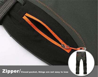LNGXO Thick Warm Fleece Hiking Pants Men Winter Waterproof Windproof Outdoor Soft Shell Rain Trousers Trekking Camping Ski Pants Beauty World Shop