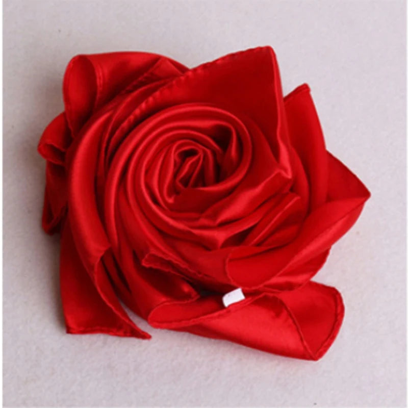 WZCX 60*60cm Women Solid Color Silk Scarf Spring Autumn Fashion New Simple Square Scarfs For Ladies Female Scarf Beauty World Shop