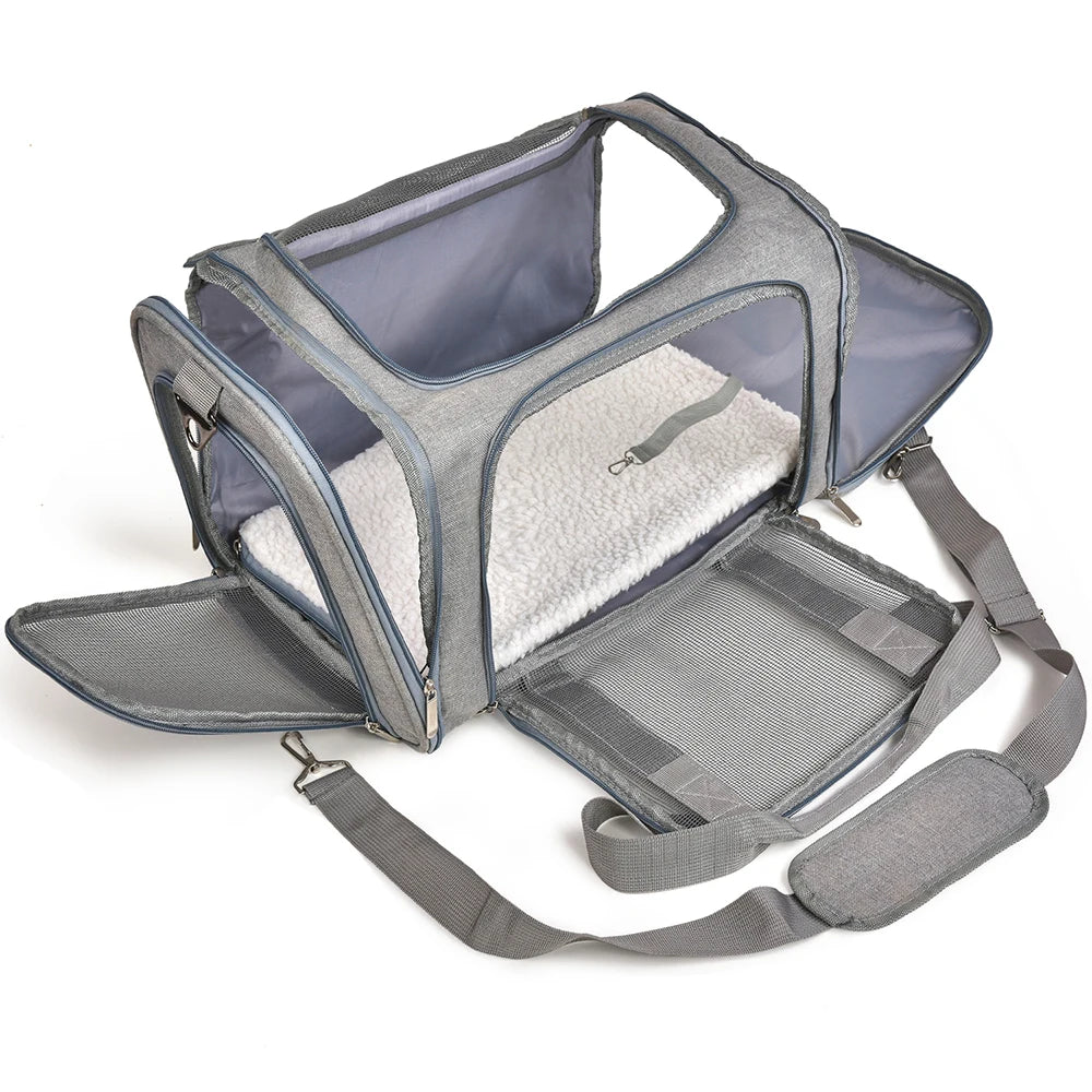 Dog Carrier Bag Soft Side Backpack Cat Pet Carriers Dog Travel Bags Airline Approved Transport For Small Dogs Cats Outgoing Beauty World Shop