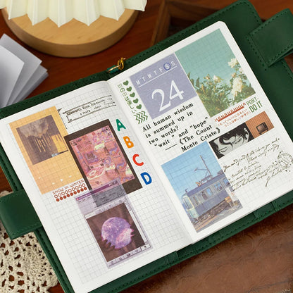 Yoofun 50 Sheets Natural Scenery&Art Paintings Stationery Stickers Book Aesthetic Landscape Cute Scrapbooking Planner Journaling Beauty World Shop