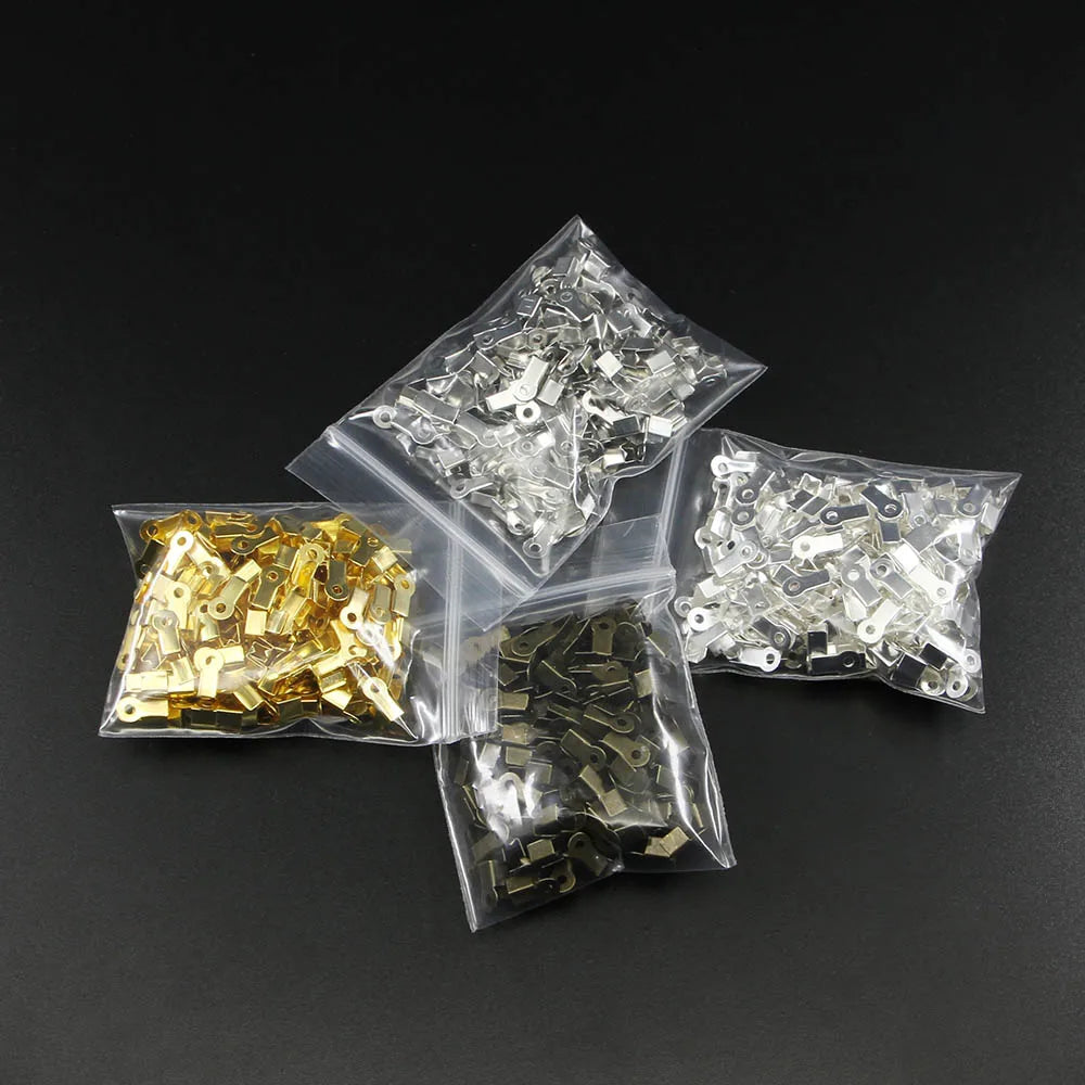 200pcs/lot Cove Clasps Cord End Caps String Ribbon Leather Clip Tip Fold Crimp Bead Connectors For Jewelry Making DIY Supplies Beauty World Shop
