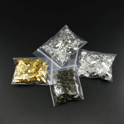 200pcs/lot Cove Clasps Cord End Caps String Ribbon Leather Clip Tip Fold Crimp Bead Connectors For Jewelry Making DIY Supplies Beauty World Shop
