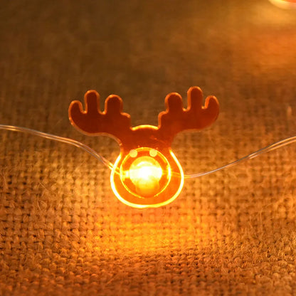 2M 20LED Santa Claus Snowflake LED Light String Christmas Decoration For Home Xmas Tree Ornament 2025 Navidad Kids Gift New Year Beauty World Shop