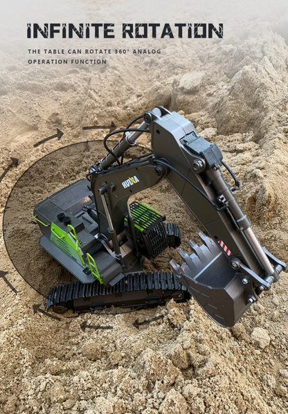 1/14 HUINA 1593 582 RC Excavator Dumper Truck crawler Alloy Tractor Loader 2.4G Radio Controlled Car Engineering toy for boy Beauty World Shop