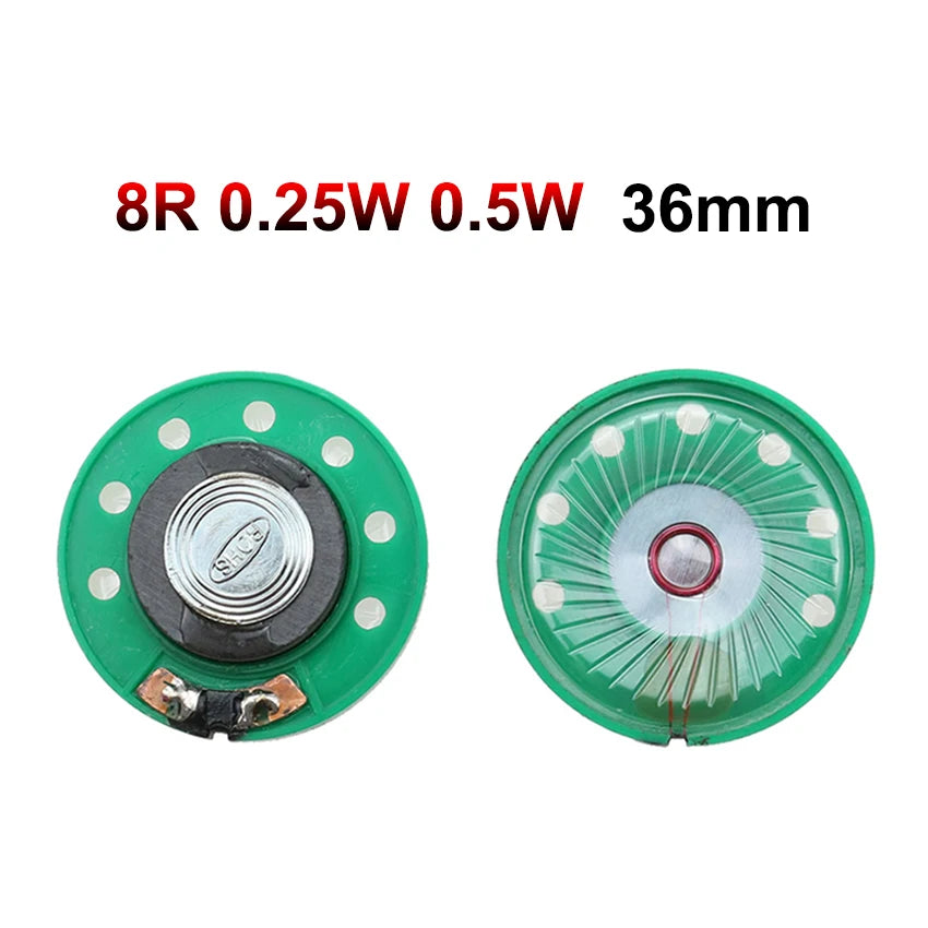JCD 2PCS 8 Ohm 0.25W 0.5W 16/32Ohm Horn Loudspeaker 8R 16R 32R 20mm 21mm 23mm 27mm 29mm 36mm 40mm Diameter Loud Speaker