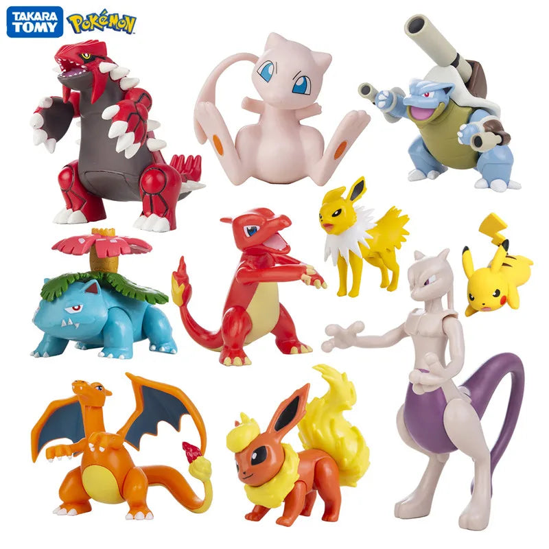 Pokemon 4-13Cm New Cartoons Movie Anime Figure Pikachu Mewtwo Charmander Blastoise Gurado Pet Action Model Toy Gifts Beauty World Shop