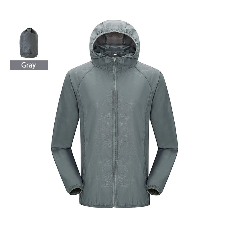 LNGXO Hiking Waterproof Jacket Women Men Camping Running Sun-Protective Windbreaker Quick Dry Outdoor Sport Rain Coat Unisex Beauty World Shop